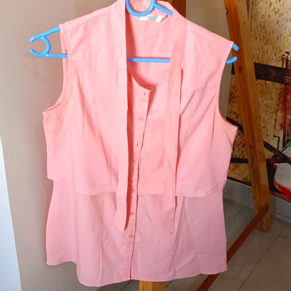 Pink semiformal layered shirt